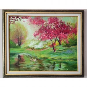 Картина живопис Пролетно езеро